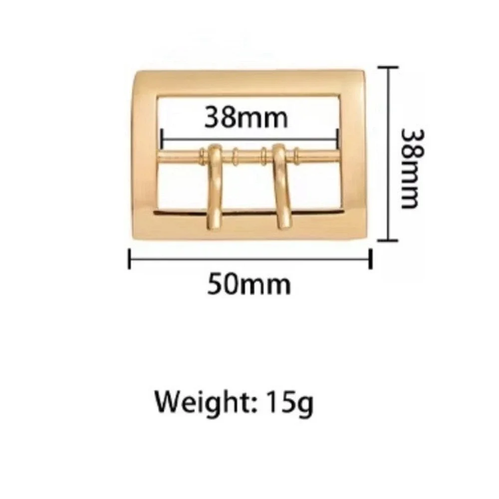 Sam Browne Replacement Belt Buckle Gold 38mm Passthrough 50mm x 38mm Fits 1.5
